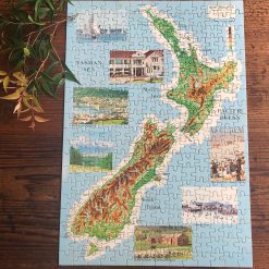 Vintage Jigsaw Puzzle - Map of New Zealand